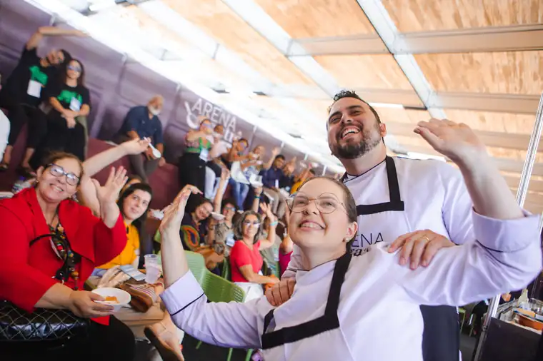 A cozinha da casa no Encontro Nacional da Abrasel