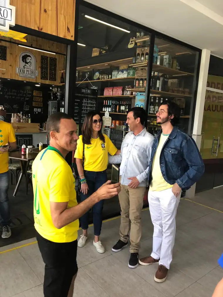 Fátima Bernardes no Dom Pedro na Copa de 2018